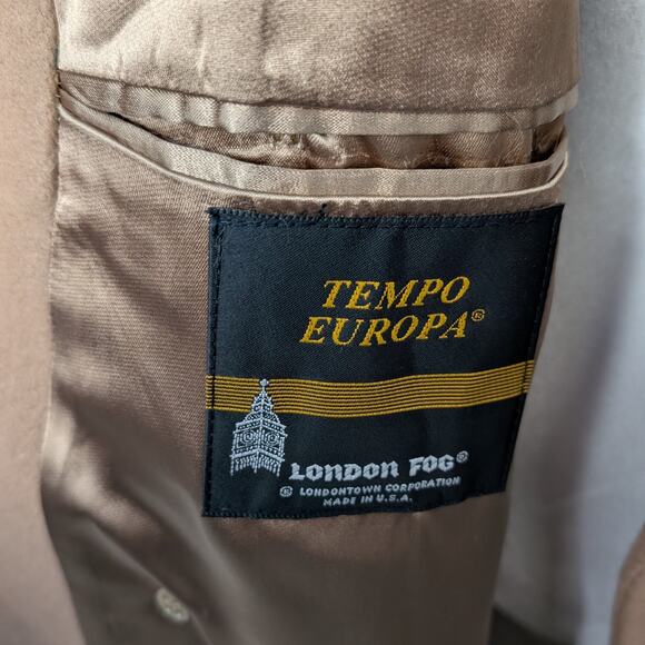 Tempo Europe London Fog 100% Wool Upcycled with 500 Austrian Crystals Coat - M/L - Picture 12 of 16